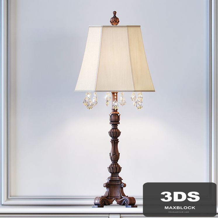 Duval Gold Crystal Candlestick Table Lamp