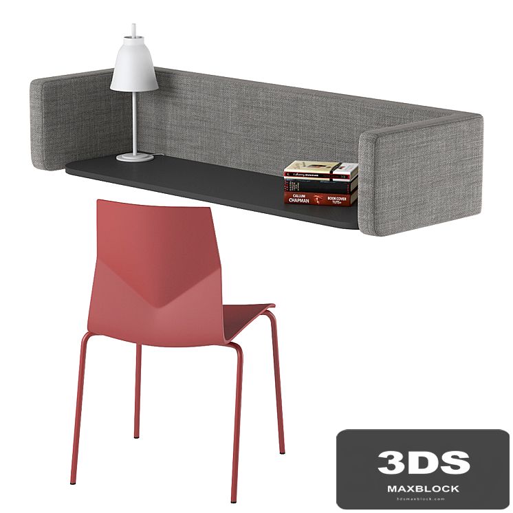 Desk and chair FourUs Wall Pod