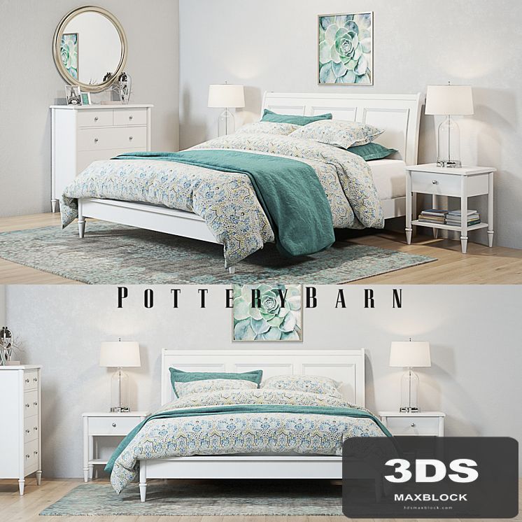 Pottery Barn Crosby White Bedroom set