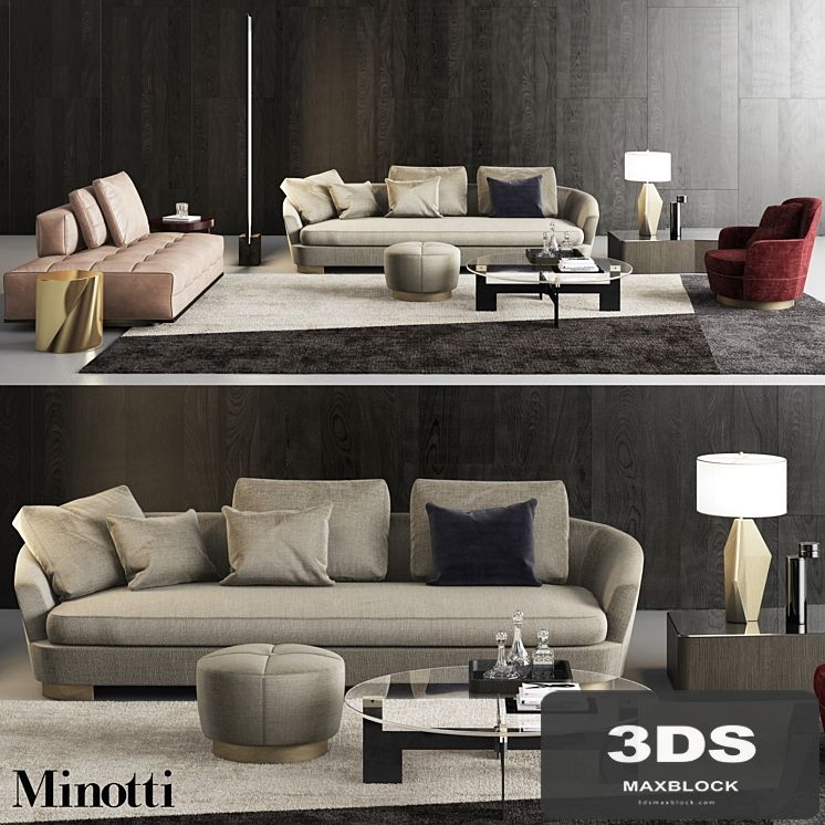 Minotti Grand Jacques Sofa Set