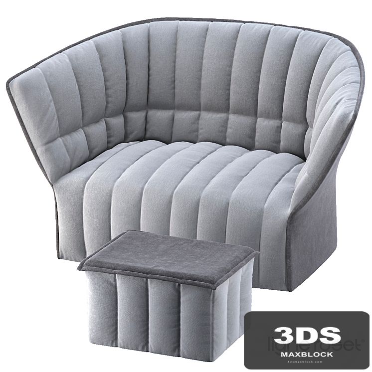 Ligne Roset Moel Sofa &amp; Pouf