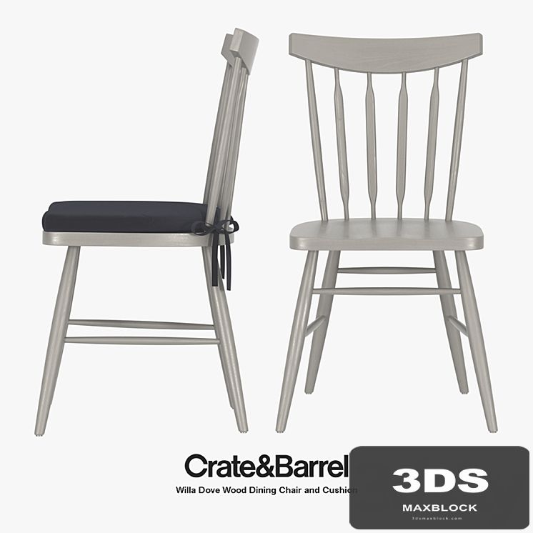 Crate & Barrel - Willa Dove Wood Dining Chair