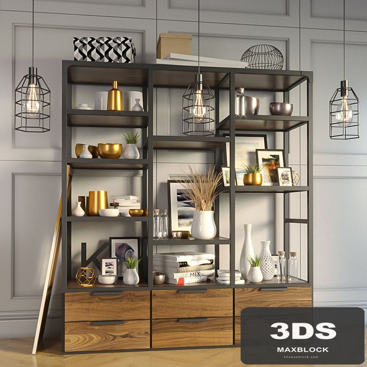 Shelving with decorative elements