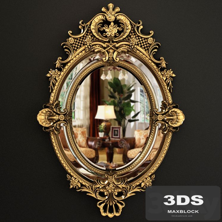 19th Century French Louis XV Fine Gilt Carved Oval Mirror