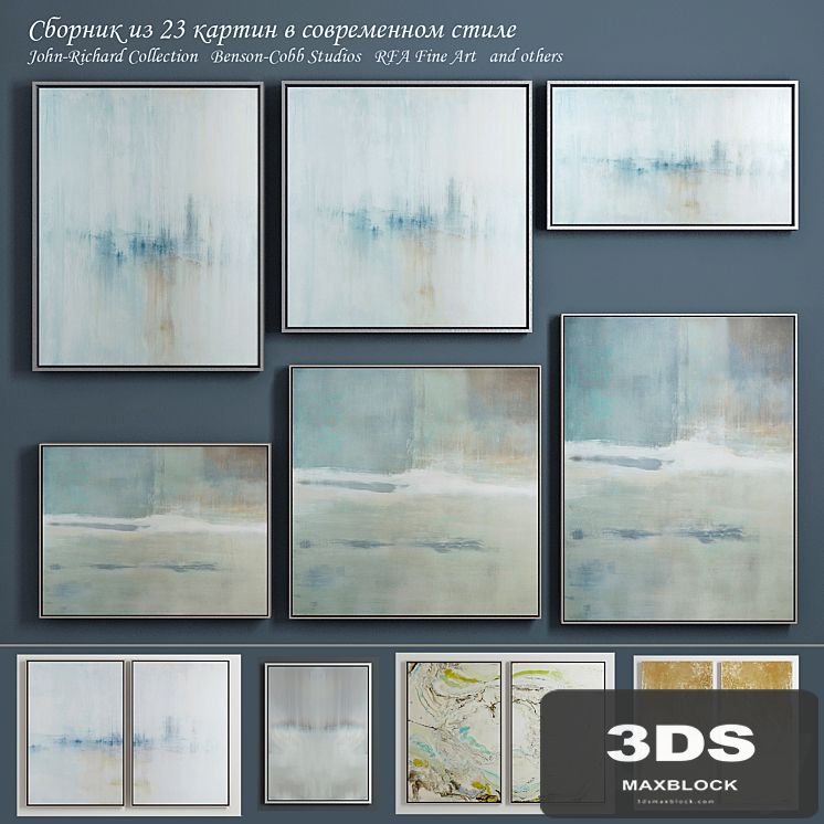 Collection of modern paintings (set-9)