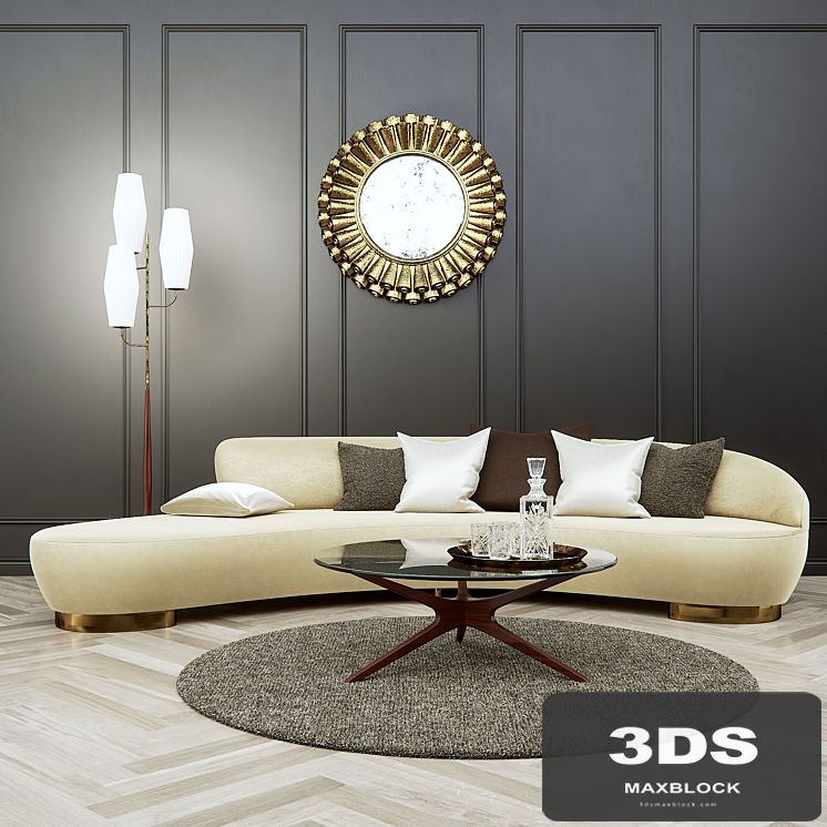 Vladimir KAGAN Free Form Curved Sofa