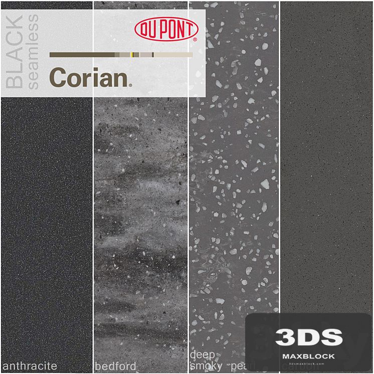 Dupont Corian Kitchen Countertops Black 1
