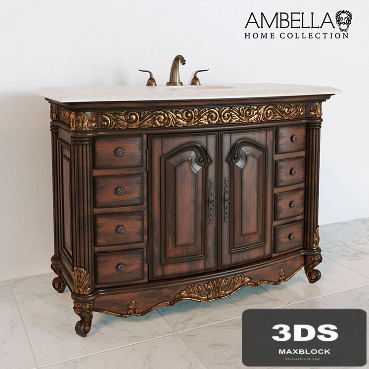 Provincial medium sink chest