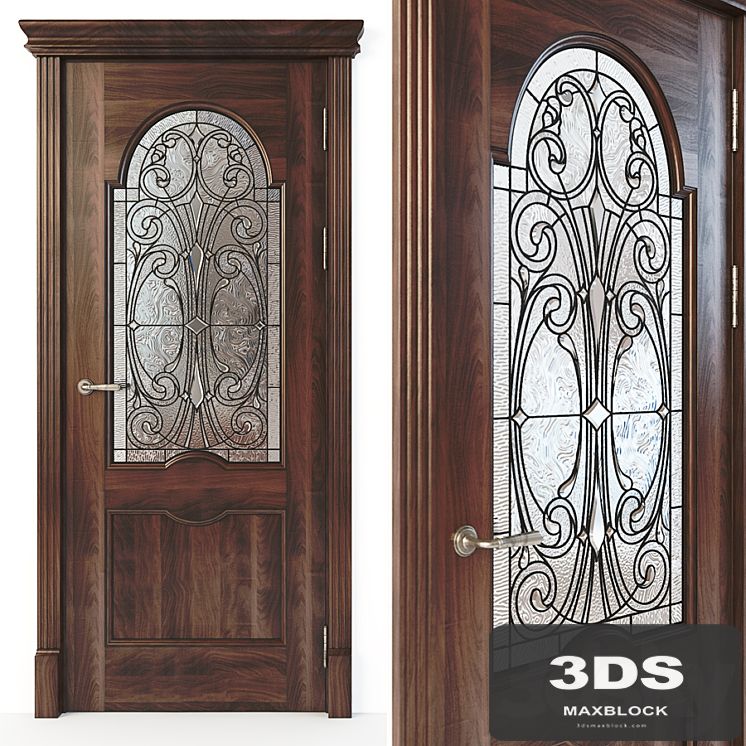 Door with stained glass 02