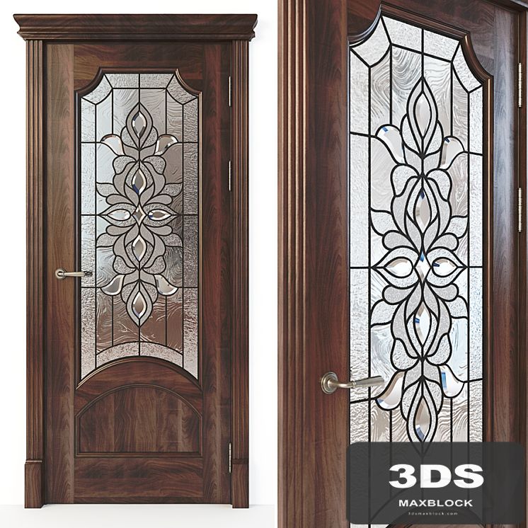 Door with stained glass 05
