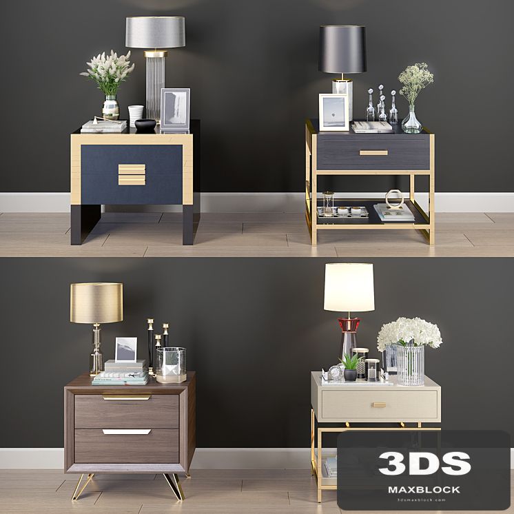 Nightstand Decorative Set01