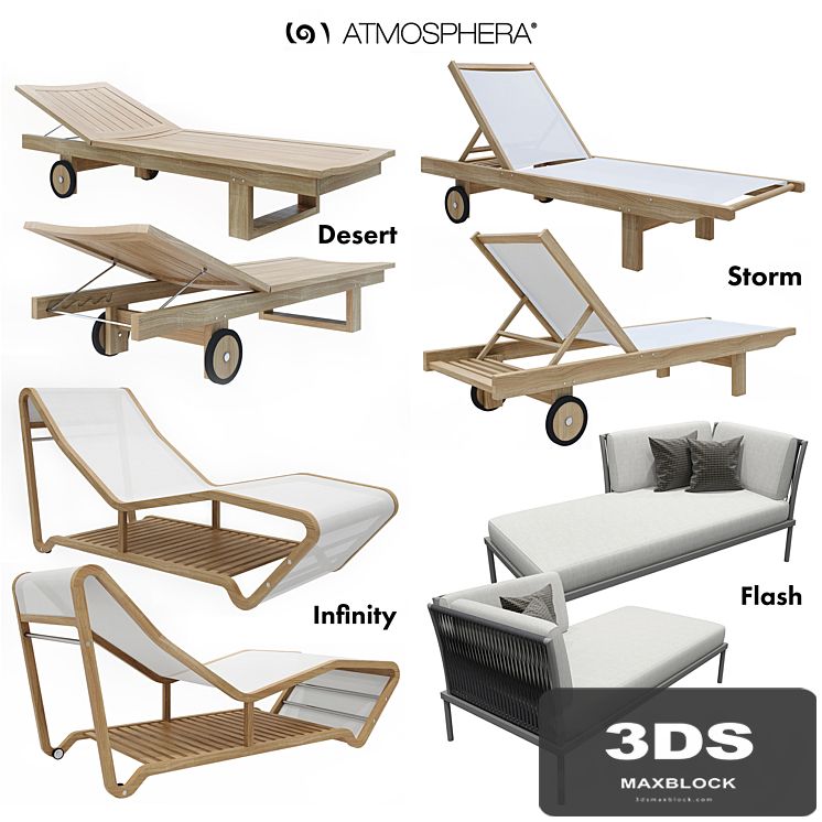 Collection of sun loungers ATMOSPHERA