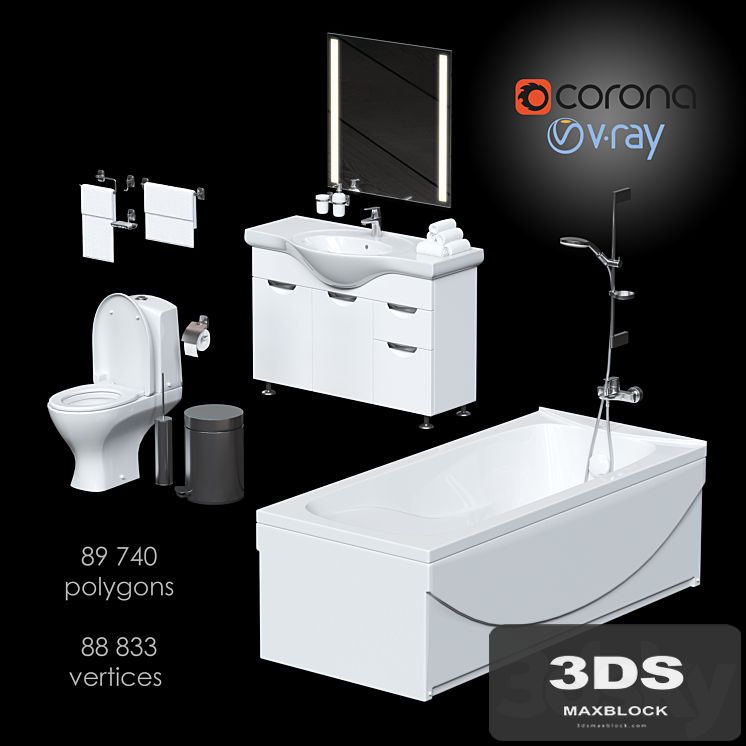 Large set for bathrooms