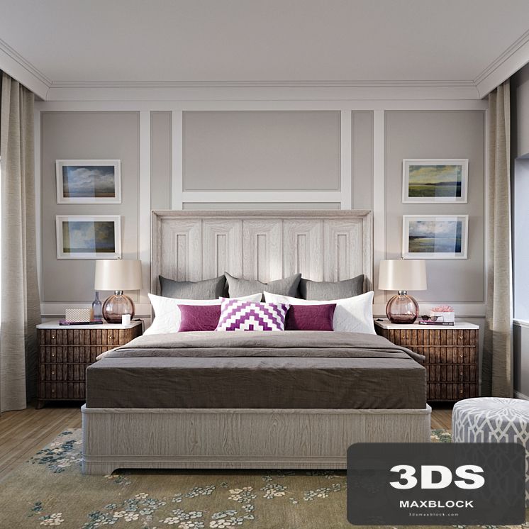 Universal California - Malibu King Bed with Paneled Headboard