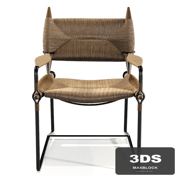 Mcguirefurniture BILL SOFIELD BATON ARM CHAIR