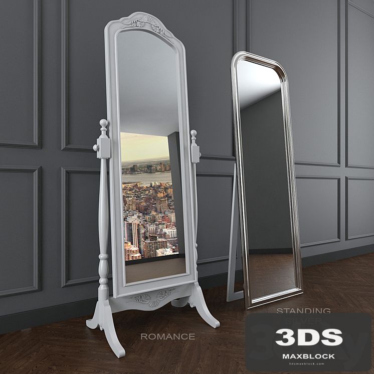 Mirrors Standing Silver 9995.CHN and ROMANCE