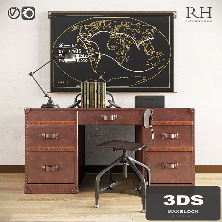 Restoration hardware cabinet decor set