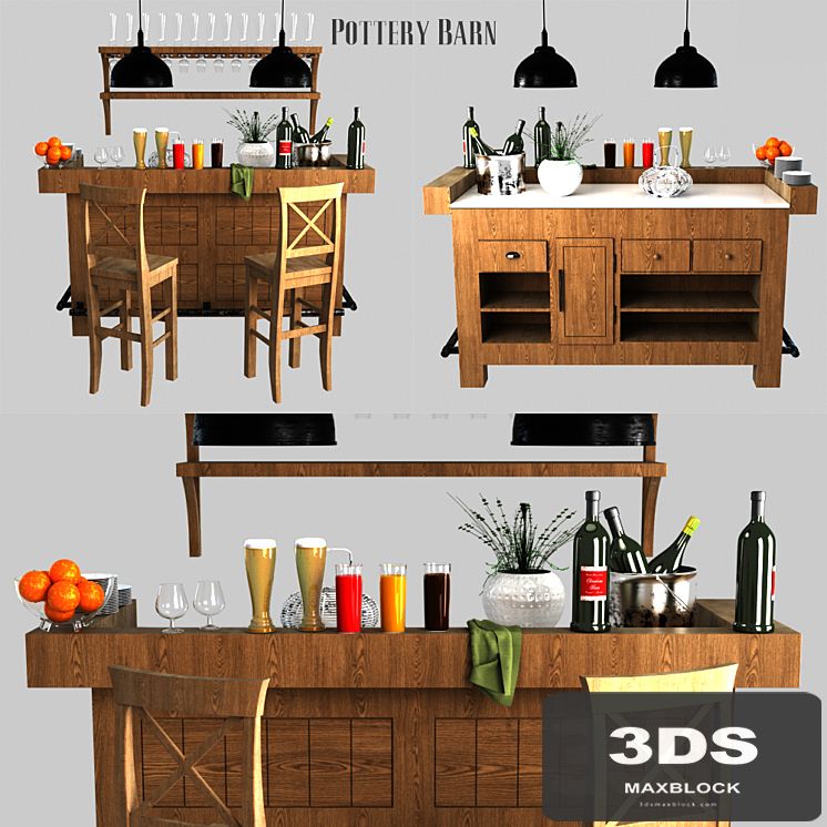 Pottery barn Rustic Ultimate Bar - Large