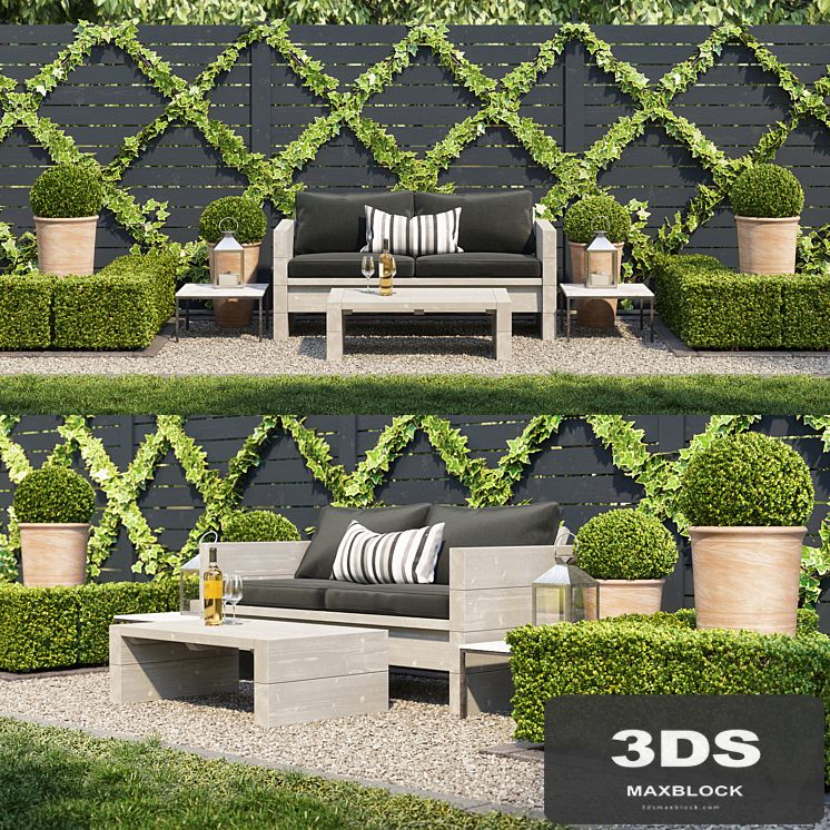 Garden seating area