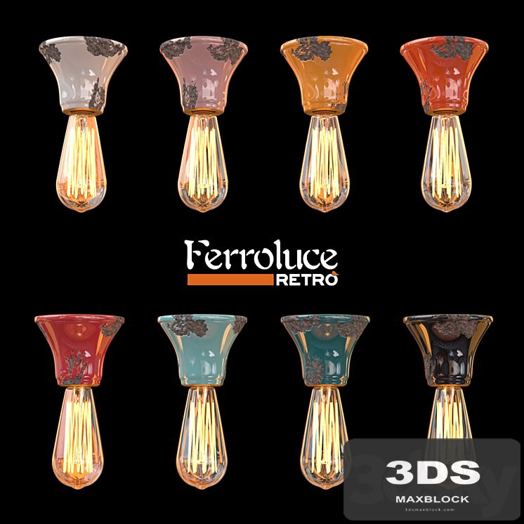 Ceiling lamp D 100 Ferroluce RETRO collection VINTAGE
