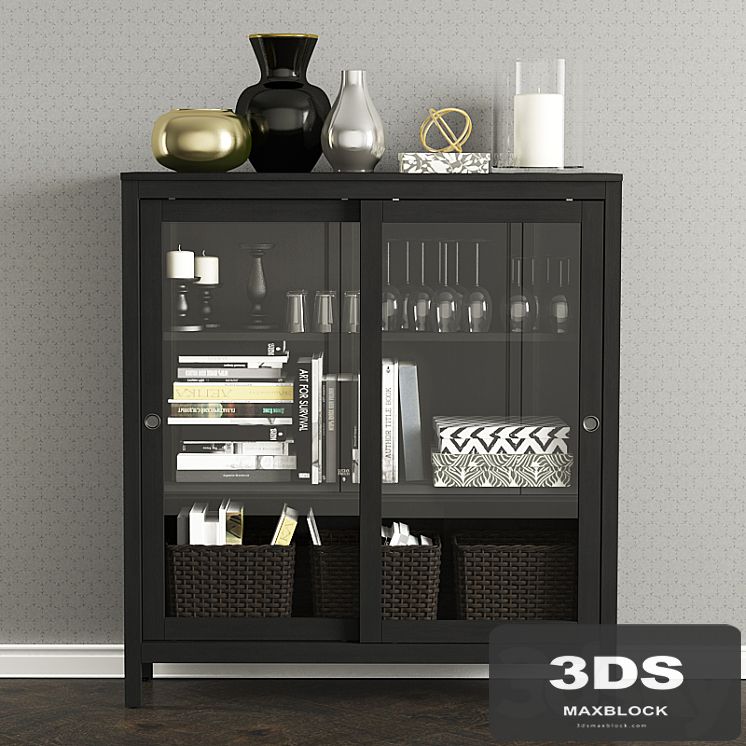 Showcase cabinet Hamnes Ikea.