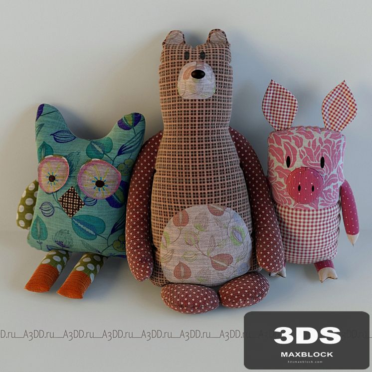 Owl, bear, pig