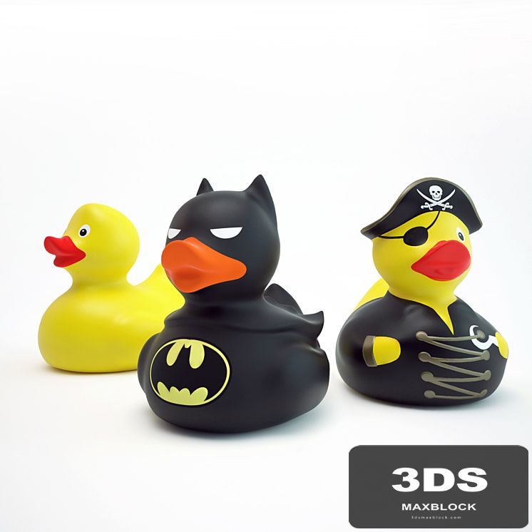 Set of rubber ducks for the bathroom