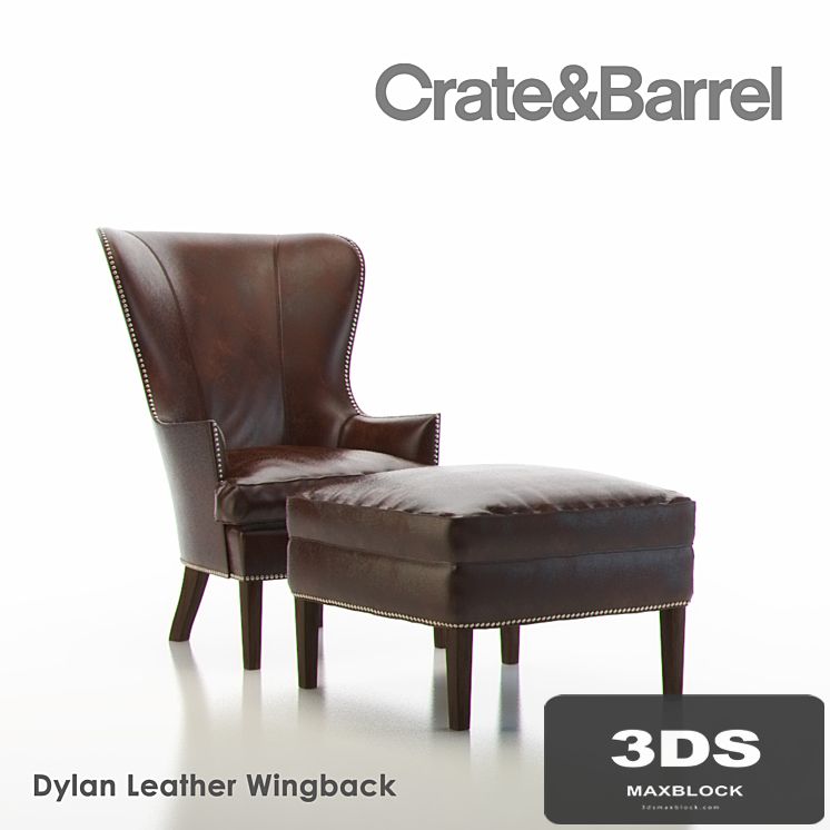 DYLAN Leather Wingback Chair
