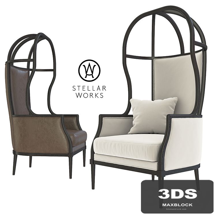 Stellar Works Laval Crown Single Chair with Opened Roof