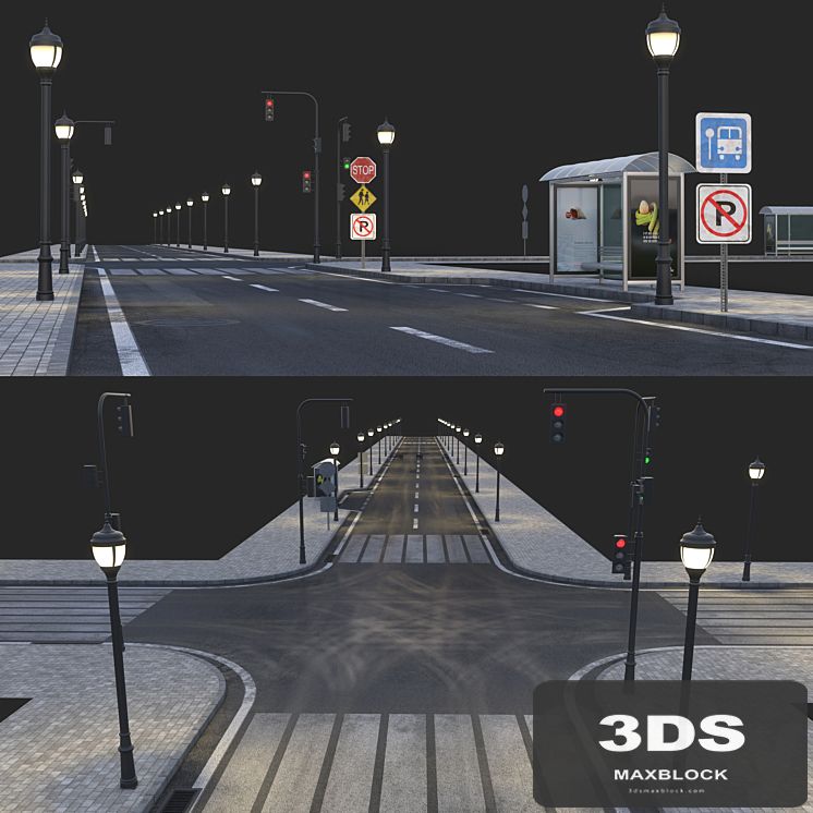 Road and busstop