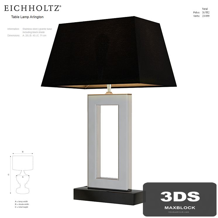 EICHOLTZ Table Lamp Arlington 111168 103115