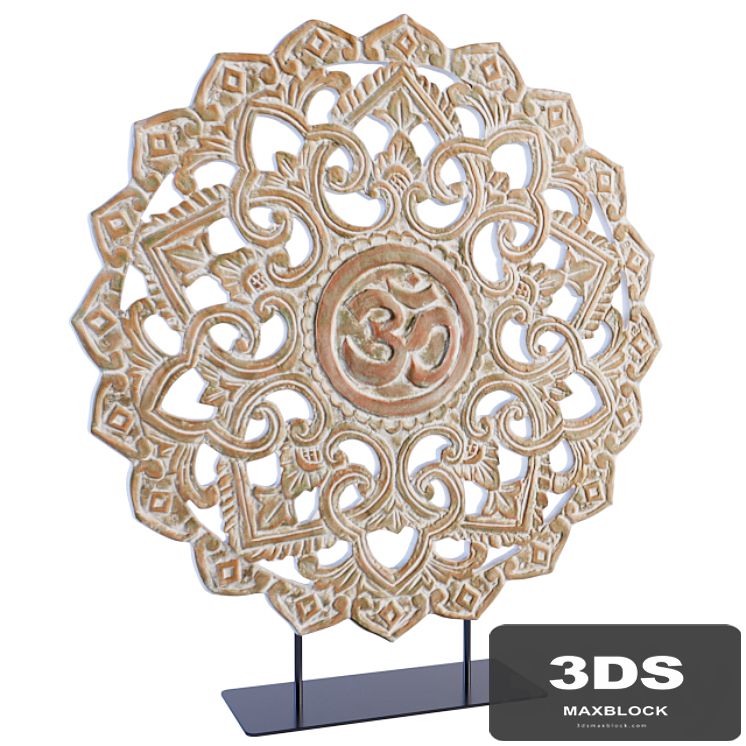 Om Symbol Sculpture On Stand