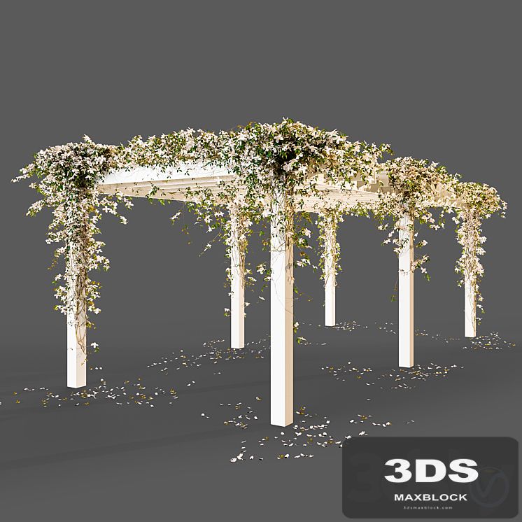 Pergola with flowers