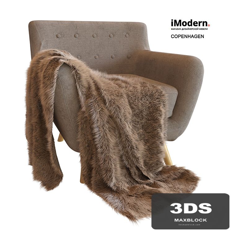 Copenhagen armchair and plaid