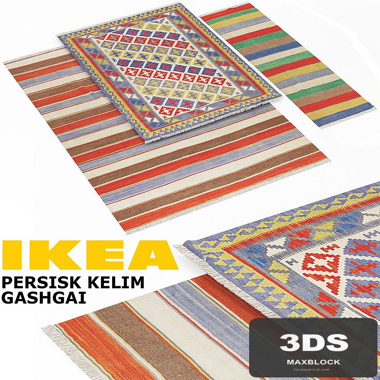 IKEA PERSISK KELIM GASHGAI SET