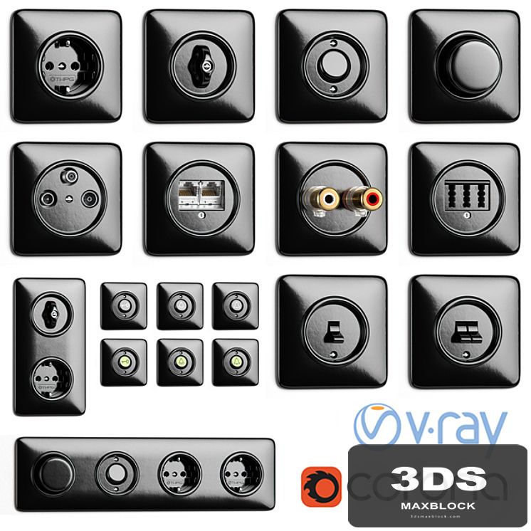 Switches and sockets THPG Bakelite