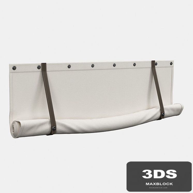 Roman blind with garters