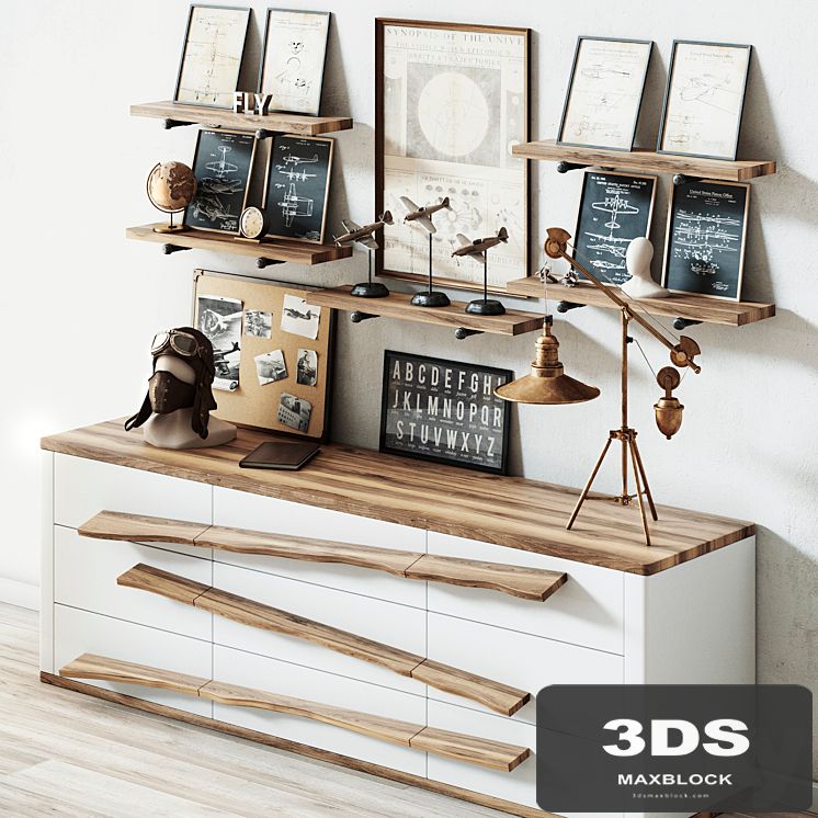 Aviation themed decorative loft set
