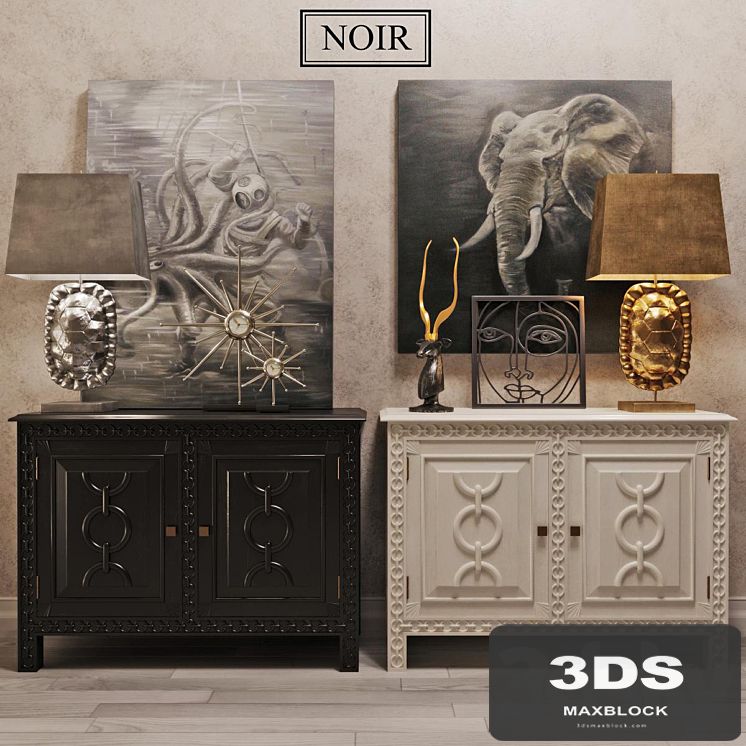 NOIR Athos Buffet Black &amp; White