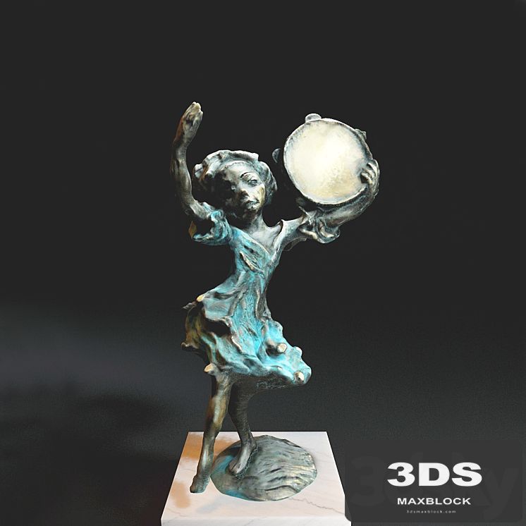 Girl with tambourine