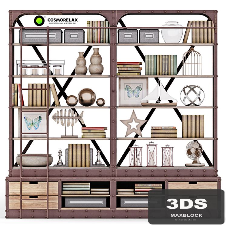 Cosmorelax \ Shelving shelves (VT10967-01) + Decorative set LOFT