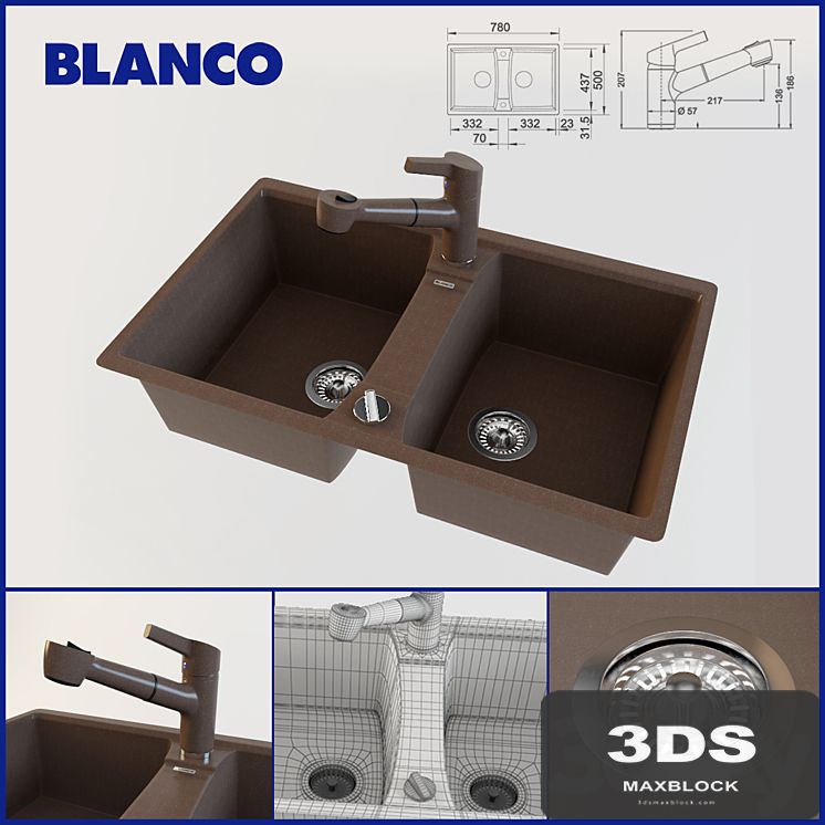 BLANCO LEXA 8 and mixer BLANCO ELIPSO-S II