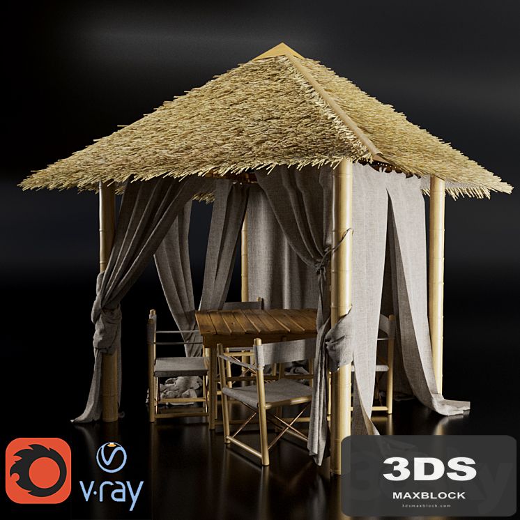 Gazebo of bamboo