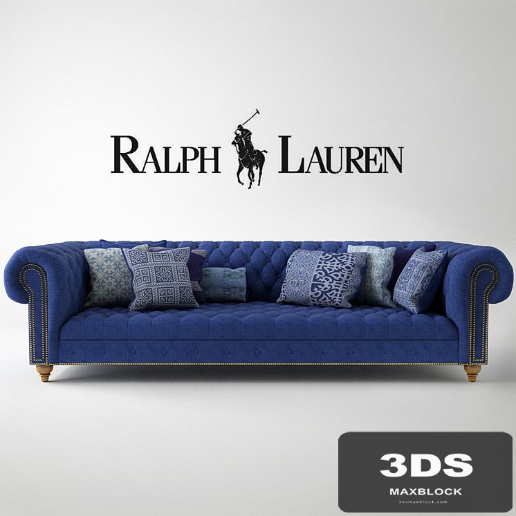 Ralph Lauren Home Indigo chesterfield sofa