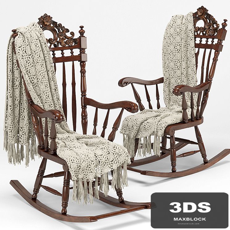 Armchair - rocking chair, plaid