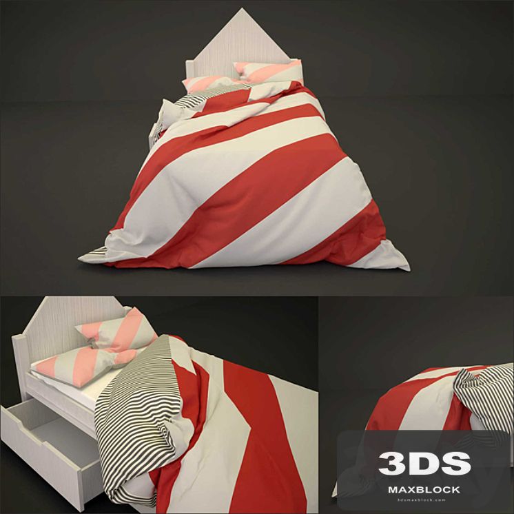 Baby bed with linen