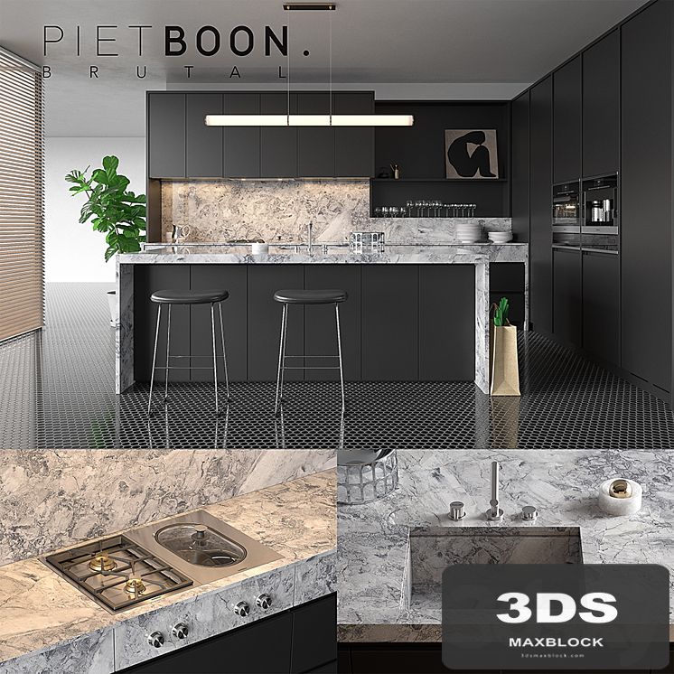 Kitchen Piet Boon BRUTAL (vray GGX, corona PBR)
