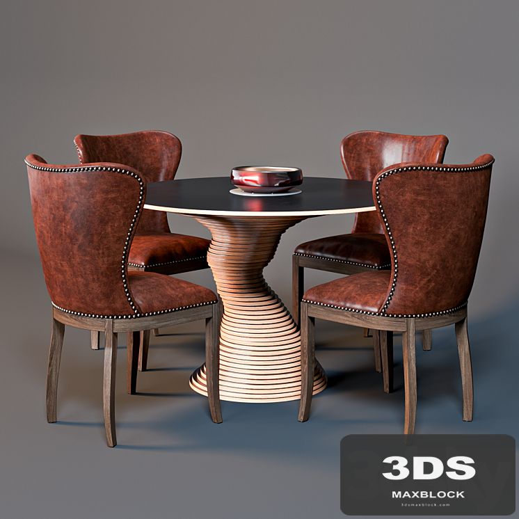 Chair Wingback and table Stack 50