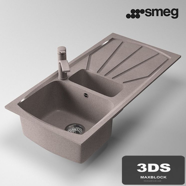 Flush composite sink Smeg LSE1015AV