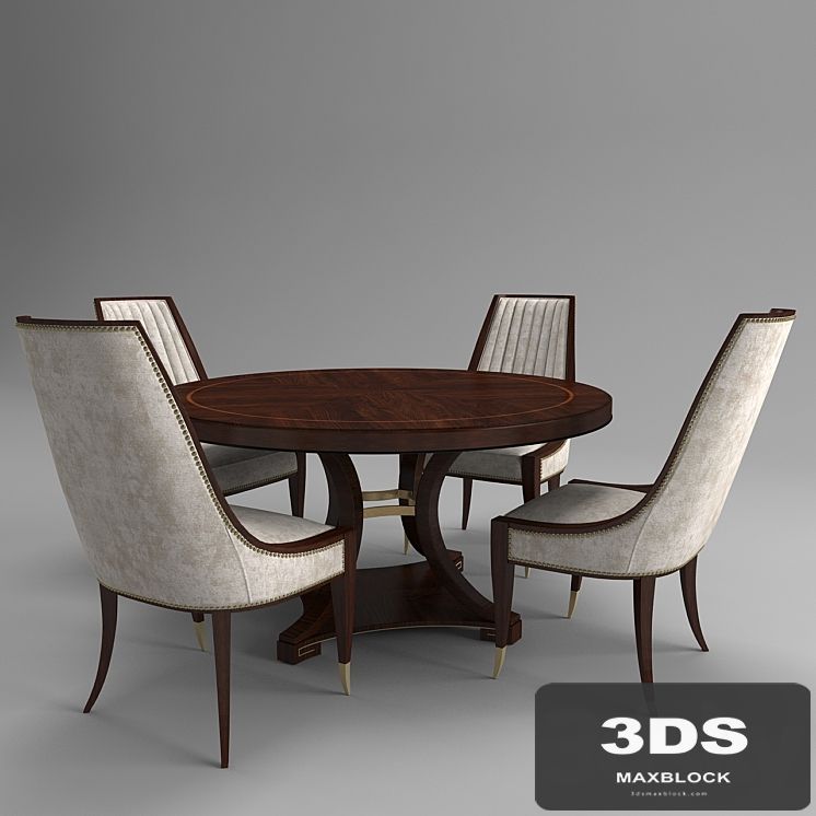 Table + chairs from the collection of ST JAMES PLACE company Schnadig